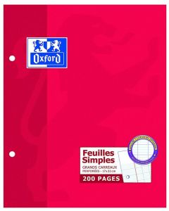 Photo OXFORD Feuilles mobiles Séyès de 200 pages - 170 x 220 mm