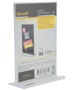 Présentoir de table - Feuille A6 - 105 x 148 mm : SECURIT Photo
