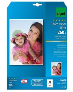 Photo SIGEL IP672 : Papiers photos Ultra - A4 - 260 g/m² Jet encre