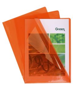 EXACOMPTA : Pochettes à coins A4 en pvc lisse - Orange