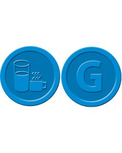 SIGEL WM007 Jetons contre-valeurs - Boissons - Bleu