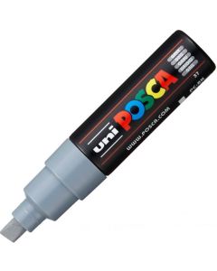 UNI-BALL : Marqueur peinture Posca PC 8K - Pointe biseautée de 8 mm - Gris - PC-8K G
