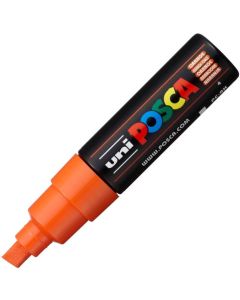 UNI-BALL : Marqueur peinture Posca PC 8K - Pointe biseautée de 8 mm - Orange foncé - PC-8K OF