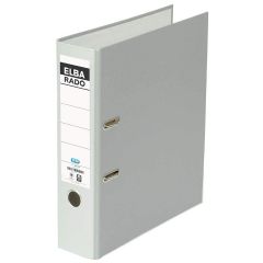 Classeur à levier en PVC - Dos 80 mm - Gris : ELBA Rado Plast Image