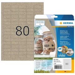 Étiquettes adhésives - 48,3 x 33 mm - brun naturel HERMA Lot de 640 - image