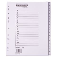 Intercalaire alphabétique en plastique - A à Z - A4 PRO-OFFICE Image