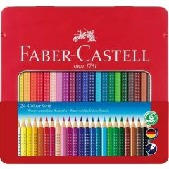 Etui en métal de 24 Crayons de couleur Colour GRIP : FABER CASTELL Modèle