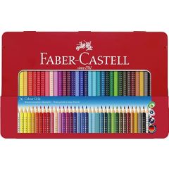 Etui en métal de 36 Crayons de couleur Colour GRIP : FABER CASTELL Visuel