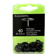 Boite de 40 punaises - Noir Exacompta 14021E