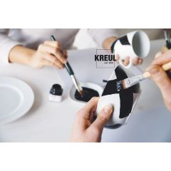 Lot de 6 peintures brillantes pour porcelaine - 6 x 20 ml - Assortiment : KREUL Exemple