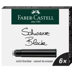 Boite de 6 Cartouches d'encre - Noir : FABER-CASTELL Visuel