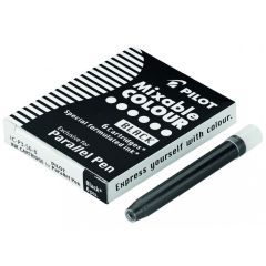 Lot de 6 Cartouches d'encre pour Stylo plume de Calligraphie Parallel Pen - Noir : PILOT Visuel