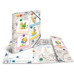 Chemise à élastiques A4 - Motif Amis du bac à sable : HERMA Ecole Maternelle image