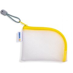 Pochette à filet avec fermeture éclair - A7 - Transparent / Jaune : HERMA Mesh Bags image