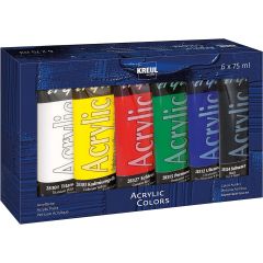 Boite de 6 Peinture acrylique EL Greco Assortiment KREUL 
