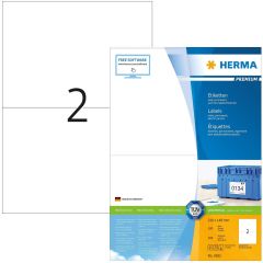 Étiquettes adhésives - 210 x 148 mm - Blanc : HERMA Premium Lot de 200 Image