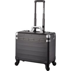 Pilot Case à 4 roues avec Trolley en Aluminium - Noir ALUMAXX Pandora
