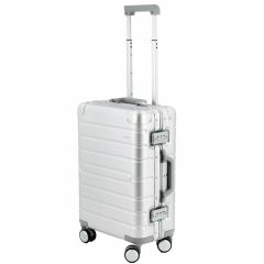 Valise de voyage avec 4 roulettes - Aluminium Argent : ALUMAXX