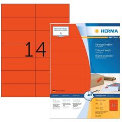 Étiquettes adhésives - 105 x 42,3 mm - Rouge : HERMA Lot de 1400 image