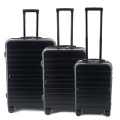 Set de 3 Valises trolley en ABS - Noir : JSA set de 3