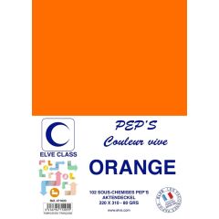 Sous-Chemise pour dossier A4 - Orange ELVE Pep's Lot de 102