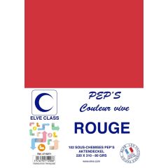 Sous-Chemise pour dossier A4 - Rouge ELVE Pep's Lot de 102