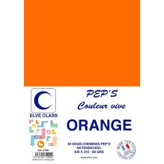 Sous-Chemise pour dossier A4 - Orange ELVE Pep's Lot de 30