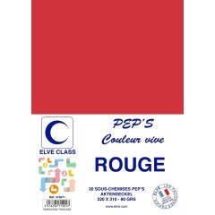 Sous-Chemise pour dossier A4 - Rouge ELVE Pep's Lot de 30