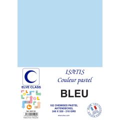 Chemise pour dossier A4 - 210 g - Bleu ELVE Isatis Lot de 102