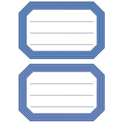 Etiquettes pour Livres - 82 x 55 mm - Contour Bleu : HERMA Lot de 12 Visuel