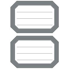 Etiquettes pour Livres - 82 x 55 mm - Contour Gris : HERMA Lot de 12 Visuel