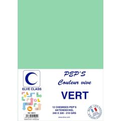 Chemise pour dossier A4 - Vert ELVE Pep's Lot de 12