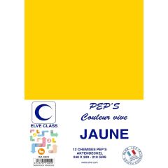 Chemise pour dossier A4 - Jaune ELVE Pep's Lot de 12