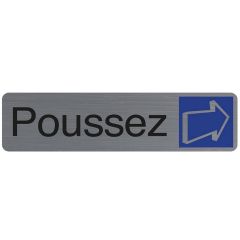 Plaque adhésive de signalisation - Poussez : EXACOMPTA image
