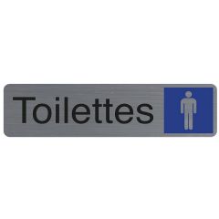 Plaque adhésive de signalisation - Toilettes Homme : EXACOMPTA  image