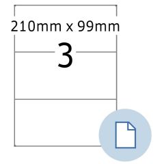 Étiquettes adhésives - 210 x 99 mm - Blanc : HERMA Dataprint Lot de 1500 Image