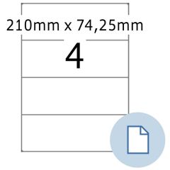 Étiquettes adhésives - 210 x 74,25 mm - Blanc : HERMA Dataprint Lot de 2000 Visuel