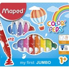 Étui de 12 feutres - Color'Peps Jumbo - Assortiment MAPED Image