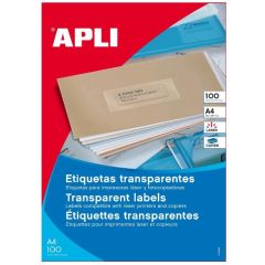 Étiquettes adhésives translucides 48,5 x 25,4 mm APLI 130142