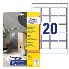 Photo Étiquettes blanches pour codes QR 45 x 45 mm AVERY