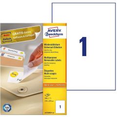 AVERY Étiquettes amovibles 210 x 297 mm L4735REV-100