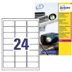 Photo Étiquettes résistantes aux intempéries - 63,5 x 33,9 mm AVERY L4773-20