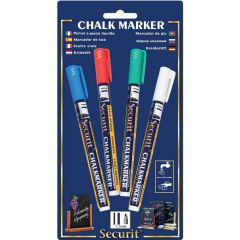 Feutre à craie liquide 1 - 2 mm - Assortiment basic : SECURIT Lot de 4 Image