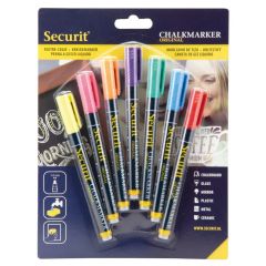 Feutre à craie liquide 1 - 2 mm - Assortiment : SECURIT Lot de 7 Image