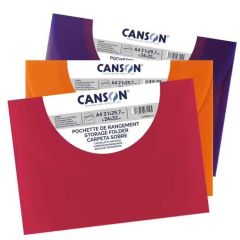 Pochette à Dessin A4 en plastique - 270 x 350 mm - Assortiment CANSON