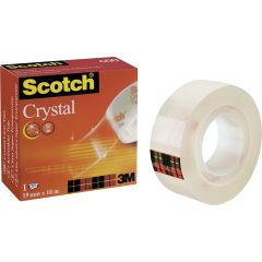 Ruban adhésif Crystal Clear 600 - 19 mm x 66 m : SCOTCH C6001966 