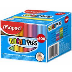 MAPED : Boite craies pour tableau mural - Assortiment de couleurs