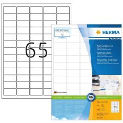 Étiquettes Adresses blanches - 38,1 x 21,2 mm : HERMA 4254
