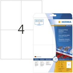 Image Étiquettes adhésives ultra résistantes - 105 x 148 mm - Blanc HERMA