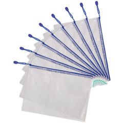 Photo Sac à fermeture éclair A4 - 330 x 240 mm - Bleu TARIFOLD